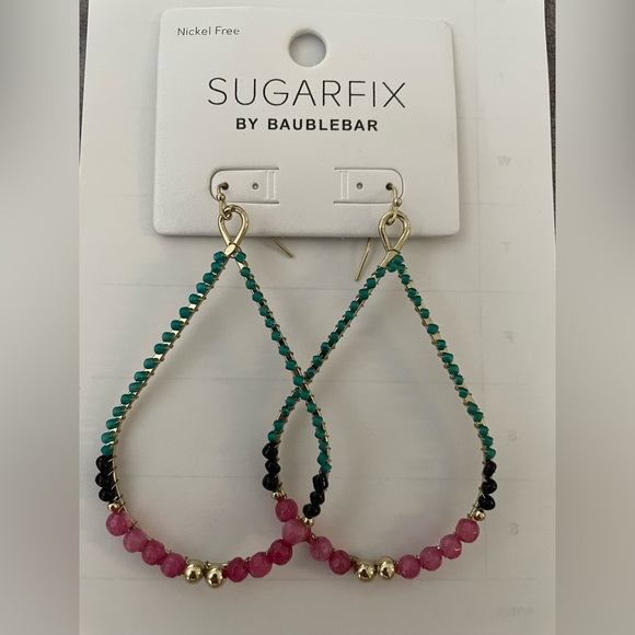 Orecchini Pendenti SUGARFIX By BaubleBar - Argento Sterling 925 Con Piastra 14K Oro - Spilla Di Sicurezza